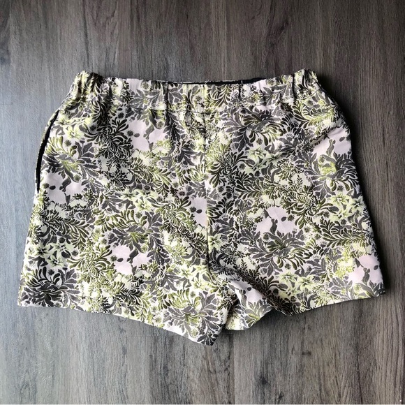 Free People Jacquard Shorts Size Med Gold Metallic High Rise Statement Festival - Picture 3 of 11